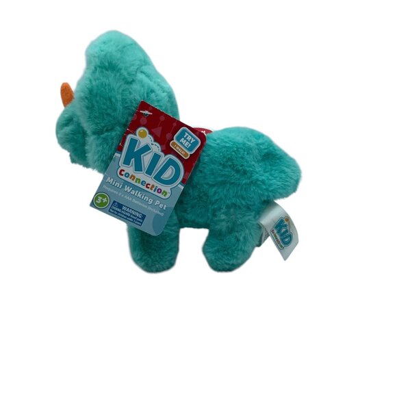 Kid Connection Mini Walking Pet Toy Triceratops Plush Age 3+ 2 AAA Batteries NEW - Picture 2 of 12